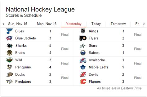 Hockey Live Scores .